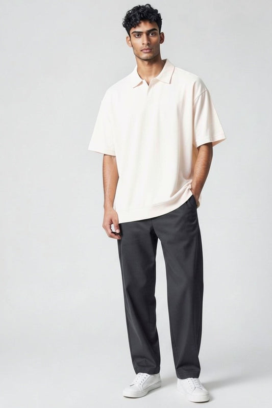 ZIL Off White Modern Polo Knitted Tee